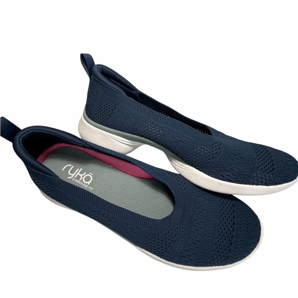 Ryka Maisey Dark Blue Knit Slip-Ons Womens Sz 9 - Picture 3 of 10